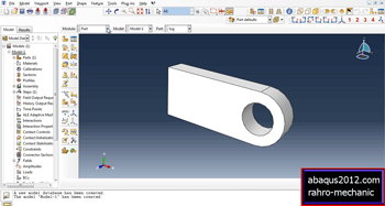 آموزش شبیه سازی فشار روی نیمه استوانه ای پایین اتصال یکسر گیردار در نرم افزار اباکوس
